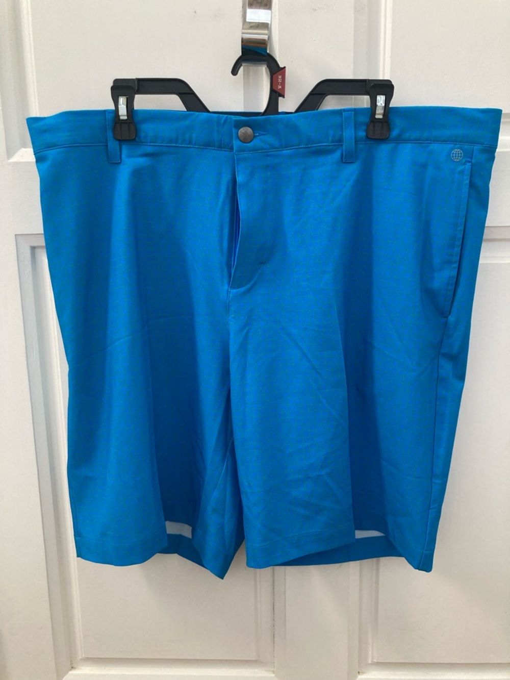adidas Light Blue Golf Shorts with Embroidered Logo